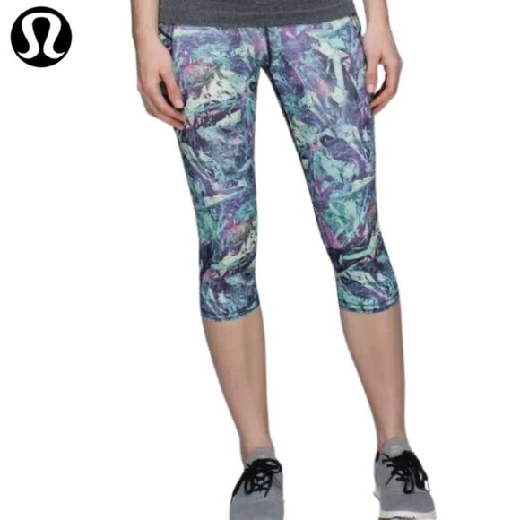 Lululemon Run Top Speed Crop Iridescent Multi W6E99S Women's Size 6 - Picture 1 of 12